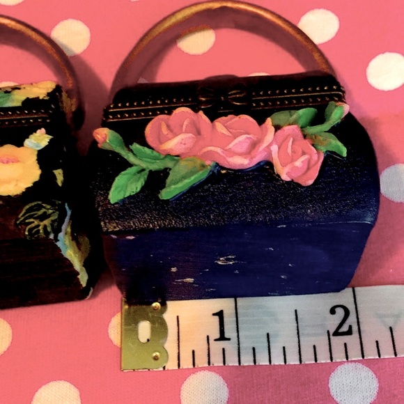 🌷HP Set of 2 Miniature purse keep sakes boxes - Picture 9 of 13